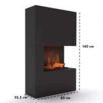Cheminée hybride Tucholsky angle gauche – Noir – Image 2