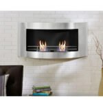 Cheminée bioéthanol murale à cadre arrondi – Image 3