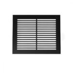 Grille de ventilation noire - 25 x 20,5 cm - 210 cm² – Image 3