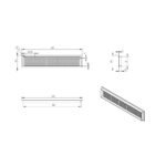 Grille de ventilation blanche - 50 x 10 cm - 214 cmÂ² – Image 2