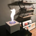 Cheminée bioéthanol de table cube blanc – Image 5